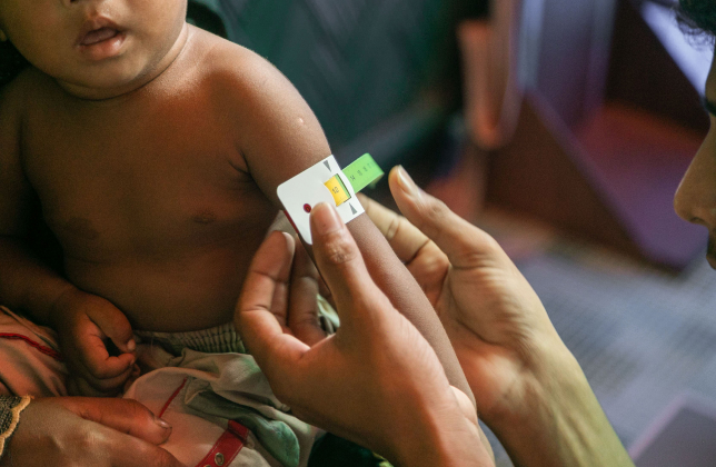 Little child receiving vaccination